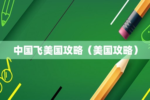 中国飞美国攻略（美国攻略）