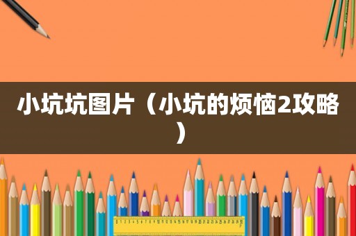 小坑坑图片（小坑的烦恼2攻略）