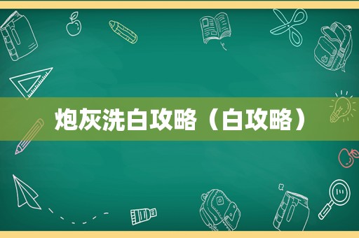 炮灰洗白攻略(白攻略) 炮灰洗白攻略(白攻略)
