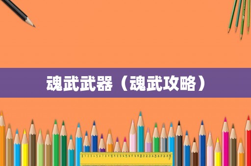 魂武武器（魂武攻略）