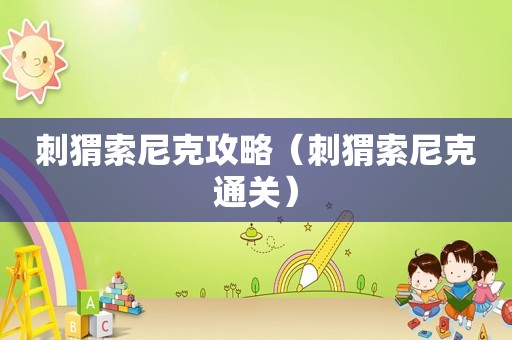 刺猬索尼克攻略（刺猬索尼克通关）